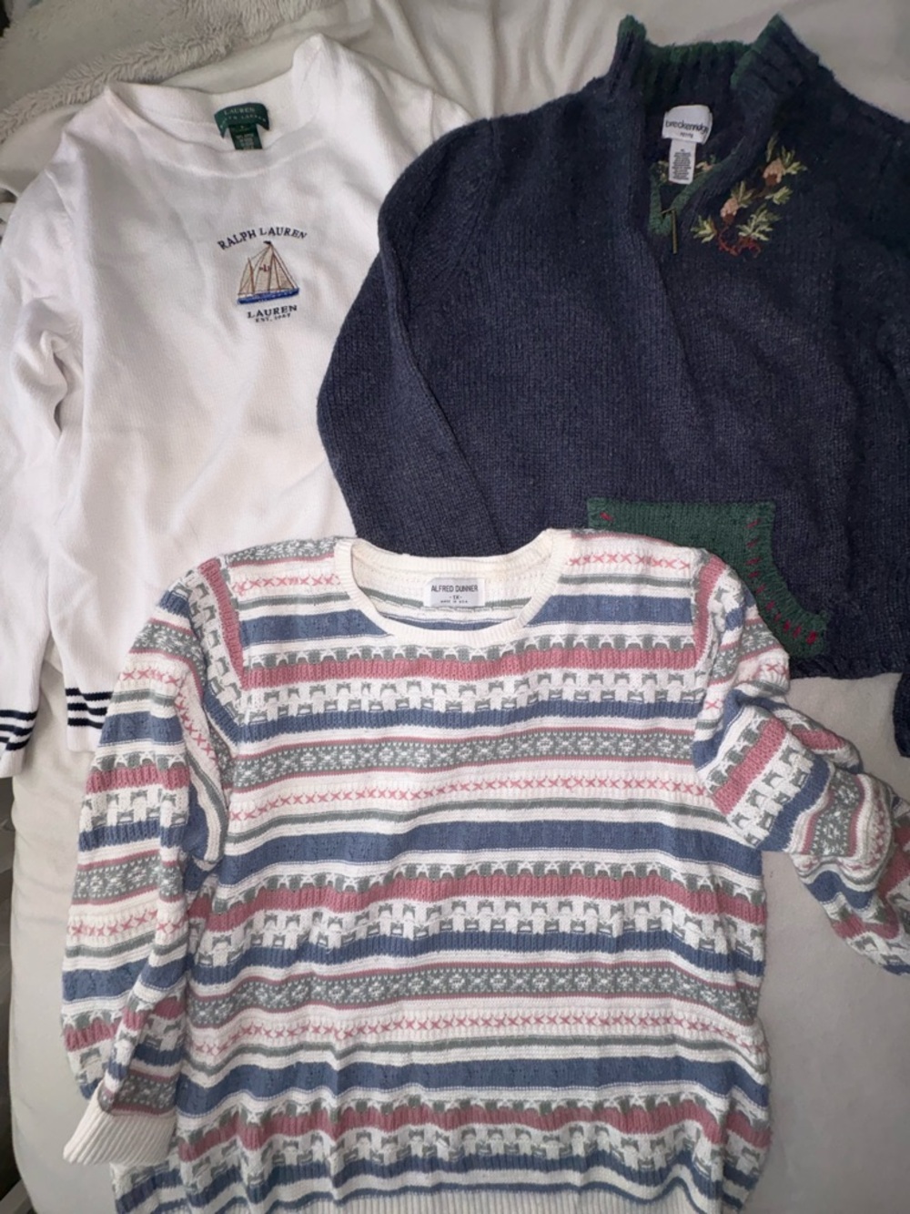 Alfred Dunner, Ralph Lauren, and Breckenridge Knit Sweater Bundle